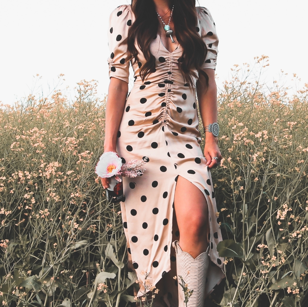 AFRM Polka Dot Dress Xsmall